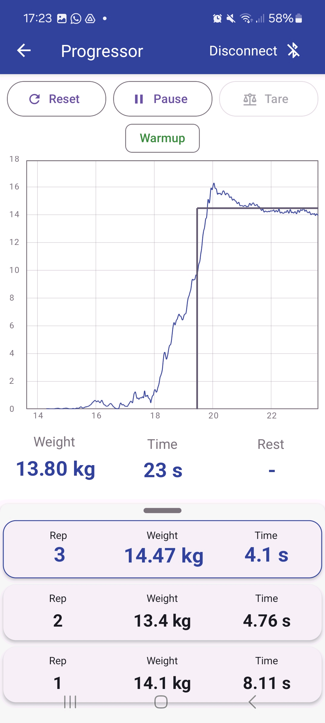 Record data points screenshot
